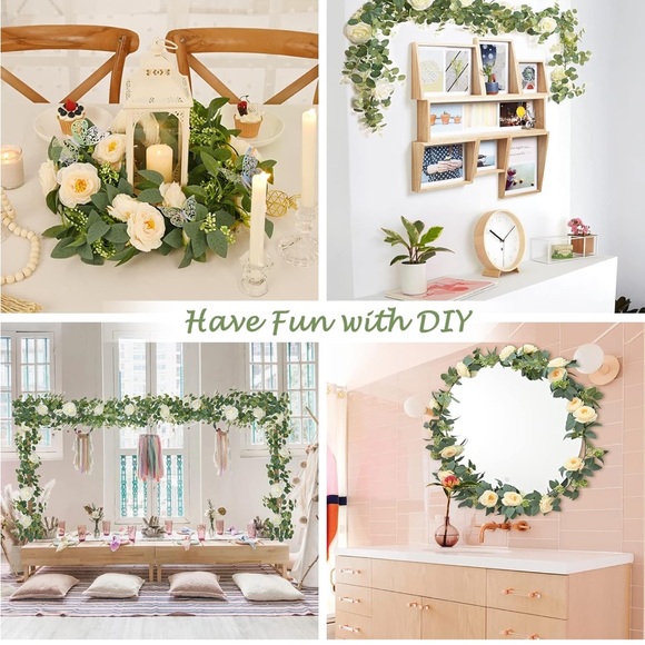 Elegant White Floral Table Runner with Butterflies 6 foot long.NWT - Picture 7 of 16